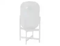 LivingStyles Tanque Steel & Glass Table Lamp, White offer