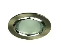 LivingStyles Vida Round Glass Covered Downlight - Brushed Chrome (Oriel Lighting) (LF4593BCH) offer