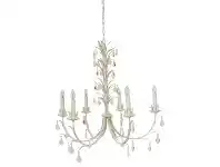 Ophelia Iron & Glass Chandelier, 6 Arm