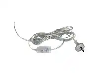LivingStyles Oriel Lighting Double Insulated Flex Moulded Plug & Switch, Clear offer