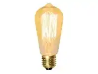 LivingStyles Allume ST58 Vintage Squirrel Cage Filament Globe, E27, Amber offer