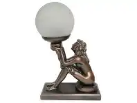 LivingStyles Aileen Lady Figurine Decor Lamp, Bronze offer