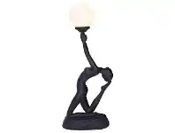 LivingStyles Demi Lady Figurine Decor Lamp, Black offer