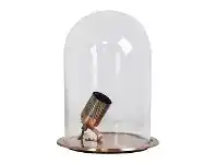 LivingStyles Franklin Glass Dome Table Lamp, Antique Copper offer