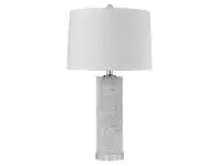 LivingStyles Bree Raw Marble Base Table Lamp offer