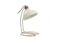 LivingStyles Bundaberg Metal Desk Lamp, White / Copper offer