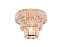 LivingStyles Plaza DIY Glass Batten Fix Ceiling Light Shade, Brass offer