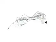 LivingStyles Oriel Lighting Double Insulated Flex Moulded Plug & Switch, White offer