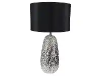 LivingStyles Alita Hammered Chrome Base Table Lamp offer