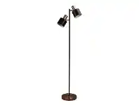 LivingStyles Ari Metal Floor Lamp, 2 Light, Brushed Copper offer