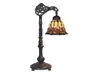 LivingStyles Red Tulip Tiffany Style Stained Glass Edwardian Table Lamp offer