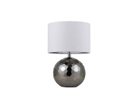 LivingStyles Wise Table Lamp, Chrome / White offer