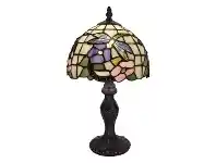LivingStyles Nava Tiffany Style Stained Glass Table Lamp, Extra Small offer