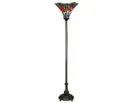 LivingStyles Thora Tiffany Stained Glass Uplight Floor Lamp, Medium offer
