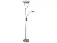 Reed LED Mother & Child Metal Floor Lamp, Satin Chrome