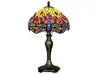 LivingStyles Claudia Tiffany Stained Glass Table Lamp, Small-I offer