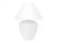 LivingStyles Picasso Ceramic Base Table Lamp, White offer