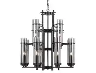LivingStyles Burgess Metal & Glass Chandelier, Large offer