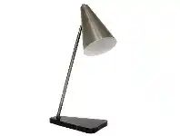 LivingStyles Jaggar Metal & Marble Task Lamp, Brushed Brass offer
