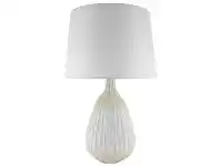 LivingStyles Zia Ceramic Base Table Lamp, Natural offer