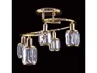 Tylor Asfour Crystal Batten Fix Ceiling Light, 5 Light, Gold