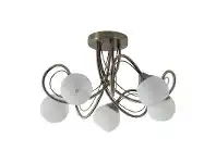 LivingStyles Malini Glass Batten Fix Ceiling Light, 5 Light offer