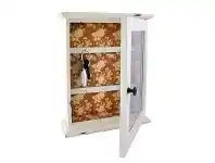 LivingStyles Orange Floral Wooden Key Box Holder offer