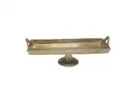 LivingStyles Kaur Metal Footed Tray, Antique Brass offer