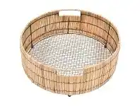 LivingStyles Oasis Rush Grass & Iron Round Tray offer