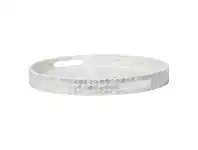 LivingStyles Cebu Capiz Shell Round Serving Tray, Pearl offer