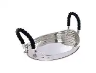 Havana Stainless Steel Oval Tray with Handle