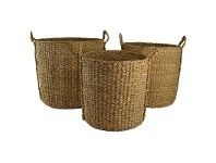 LivingStyles Faroe 3 Piece Seagrass Basket Set offer