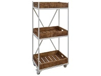 LivingStyles Louhans Iron & Mango Wood Industrial Storage Shelf offer