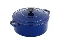 LivingStyles Chasseur Cast Iron Round French Oven, 22cm, French Blue offer