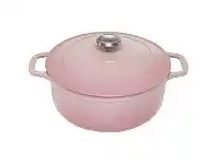 LivingStyles Chasseur Cast Iron Round French Oven, 28cm, Cherry Blossom offer