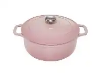 LivingStyles Chasseur Cast Iron Round French Oven, 24cm, Cherry Blossom offer