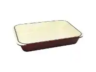 LivingStyles Chasseur Cast Iron Rectangular Roasting Pan, 40x26cm, Bordeaux offer