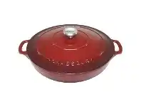 Chasseur Cast Iron Round Casserole, 30cm, Bordeaux