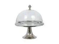 LivingStyles Britt Metal & Glass Cake Dome Stand offer