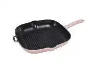 LivingStyles Chasseur Cast Iron Square Grill Pan, 25cm, Cherry Blossom offer