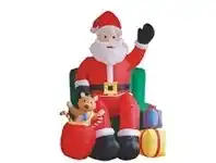 The Party People Shop Christmas Inflatables - Santa on Couch, Jumbo offer