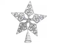 The Party People Shop Tree Topper - Star, Silver Filigree offer