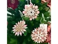 The Party People Shop Christmas Ornament - Snowflake, Pink & Rose Assorted offer