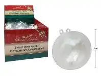 The Party People Shop Christmas Bauble - Clear, 8 cm offer