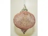 The Party People Shop Christmas Bauble - Onion Drop Mesh, Pink offer