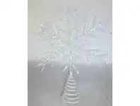 The Party People Shop Tree Topper - Snowflake, Beaded White offer