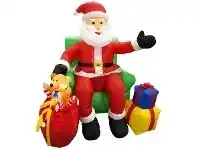 The Party People Shop Christmas Inflatables - Santa, Presents offer