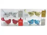 Deco Birds - Clip On, Glitter Assorted