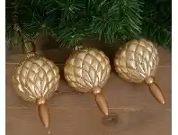 The Party People Shop Christmas Baubles - Finial 15 cm 3 pk, Champagne offer