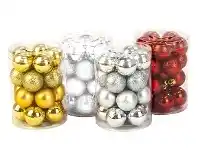 The Party People Shop Christmas Baubles - Shiny, Glitter & Matte 3 cm 20 pk Assorted offer
